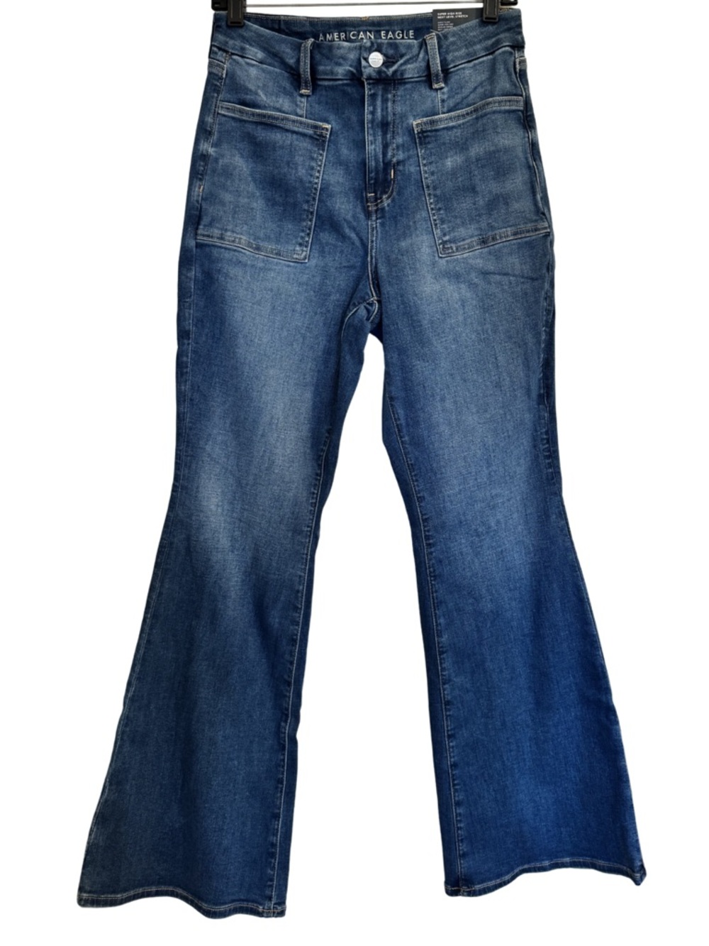 American Eagle Curvy Flare Jeans Size 29 Regular High Rise Medium Wash